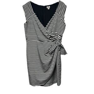 Worthington Black & White Striped Dress